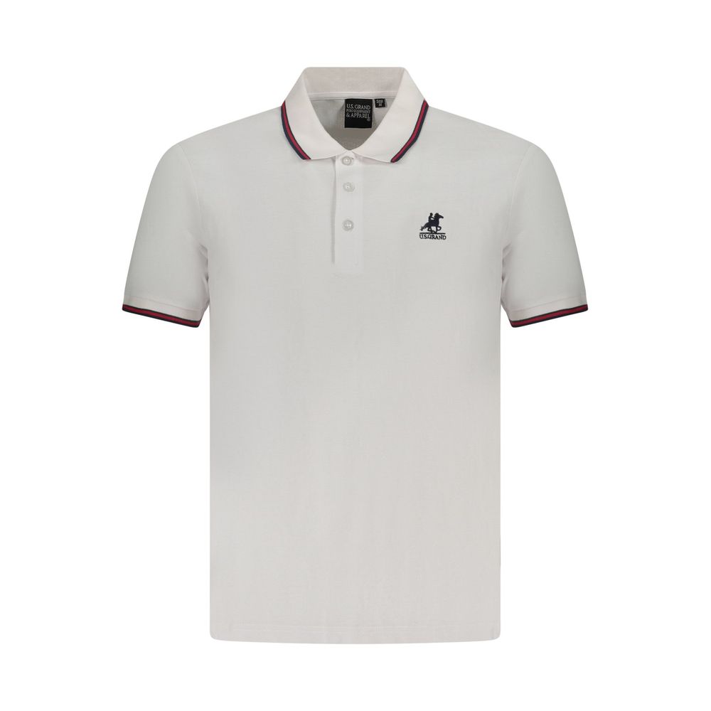 U.S. Grand Polo White Cotton Men's Polo Shirt