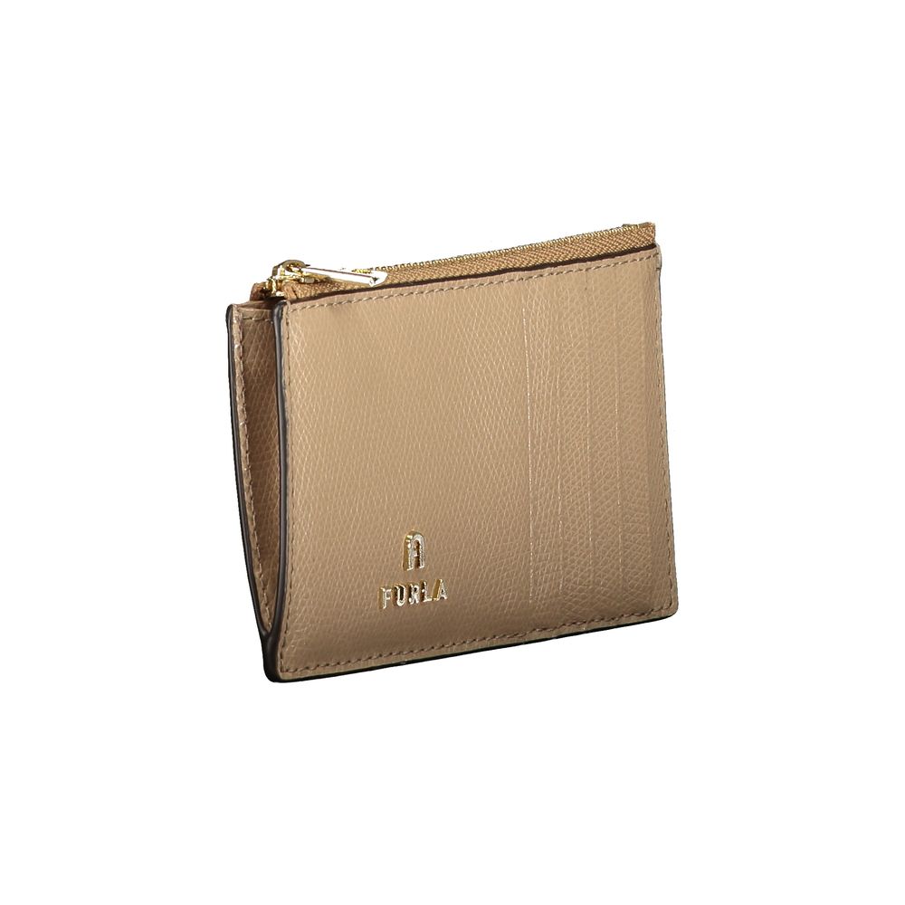 Furla Beige Leather Women Wallet - ClickThatClicks 
