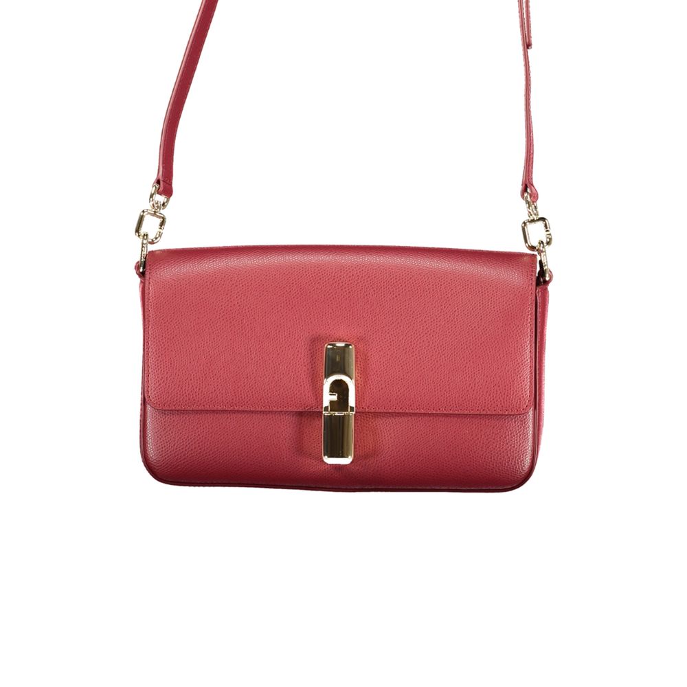 Furla Rosso Leather Women Handbag - ClickThatClicks 