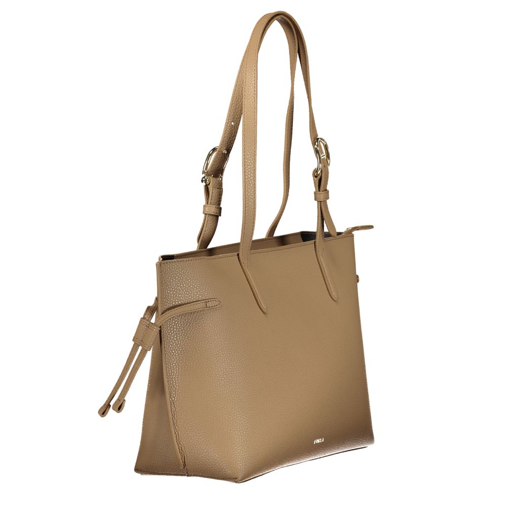 Furla Marrone Leather Woman Handbag - ClickThatClicks 