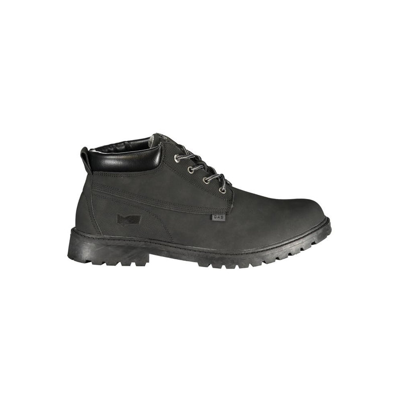 Gas Black Polyurethane Men Ankle Boot