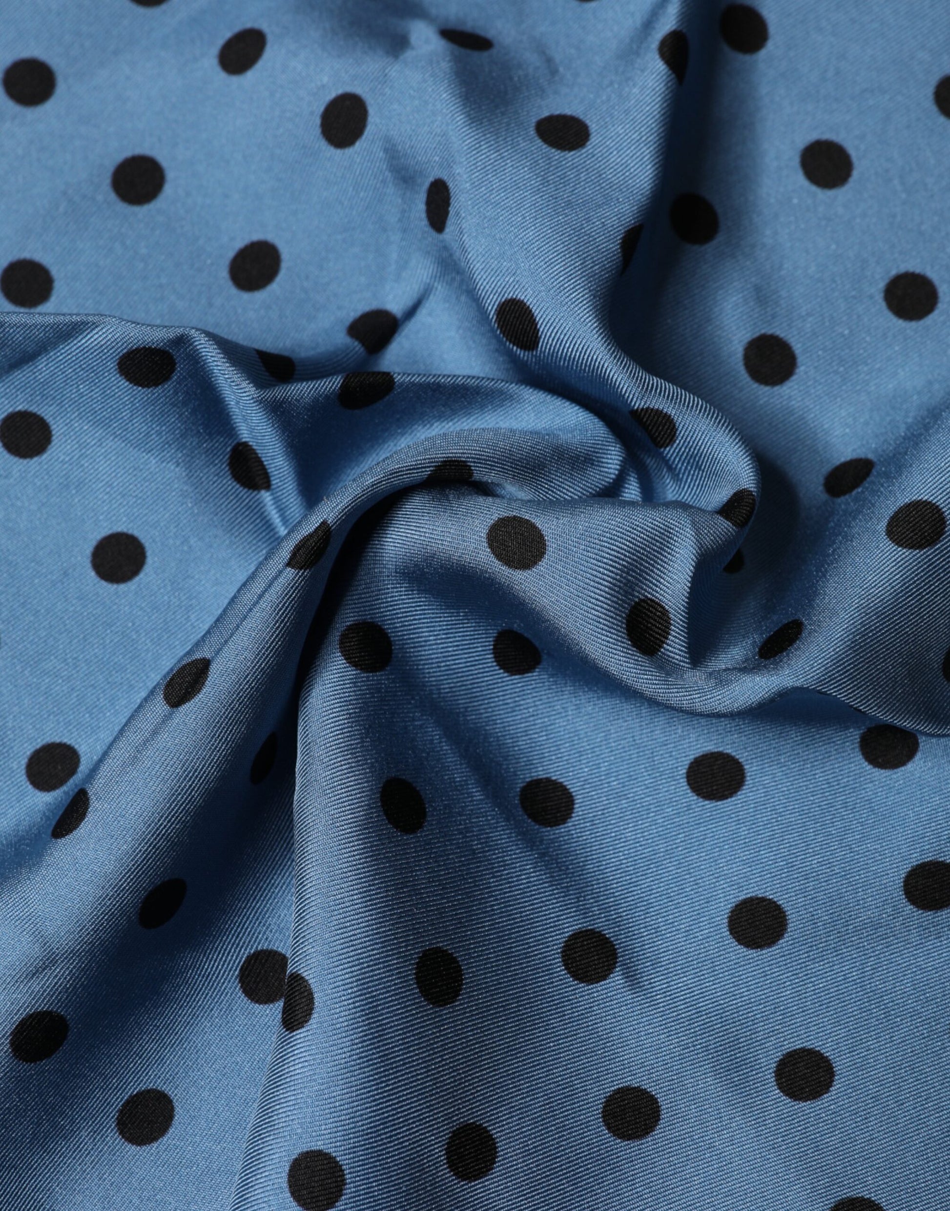 Dolce & Gabbana Blue Polka Dot Square Handkerchief Scarf - ClickThatClicks 