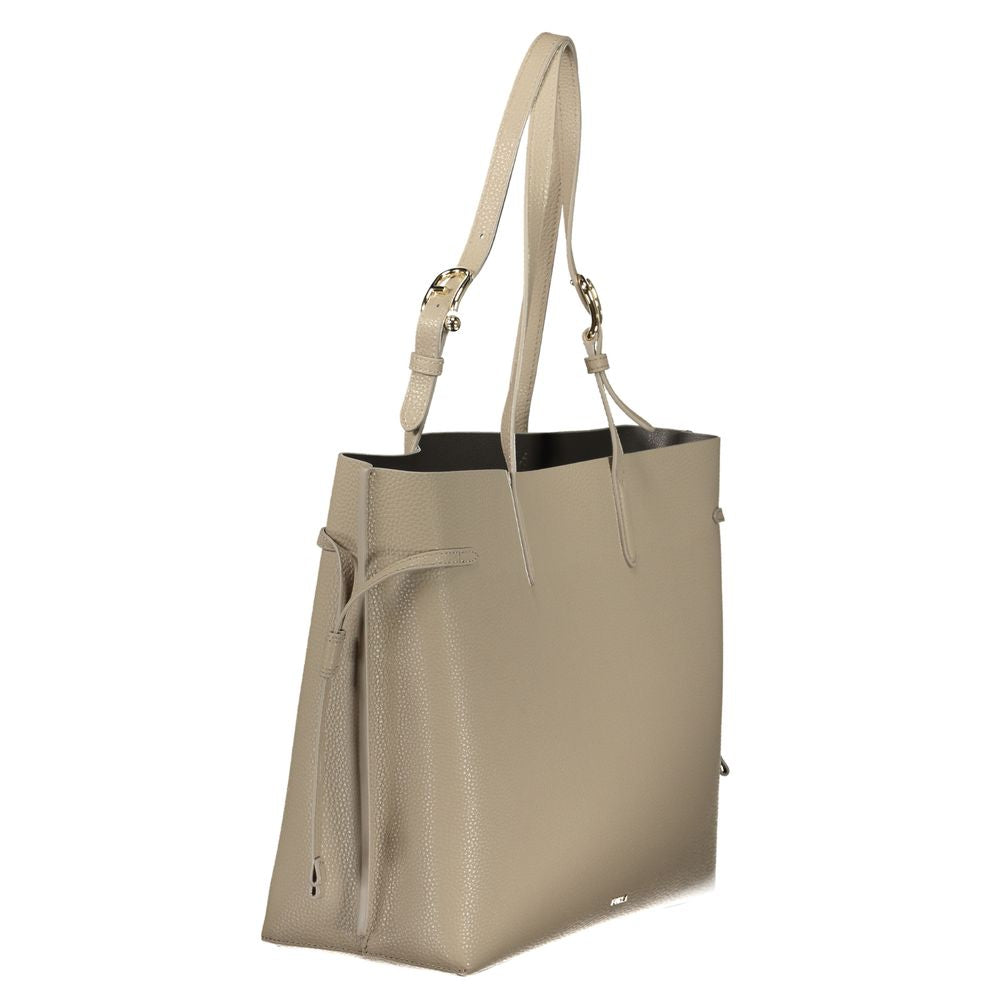 Furla Beige Leather Women Handbag - ClickThatClicks 