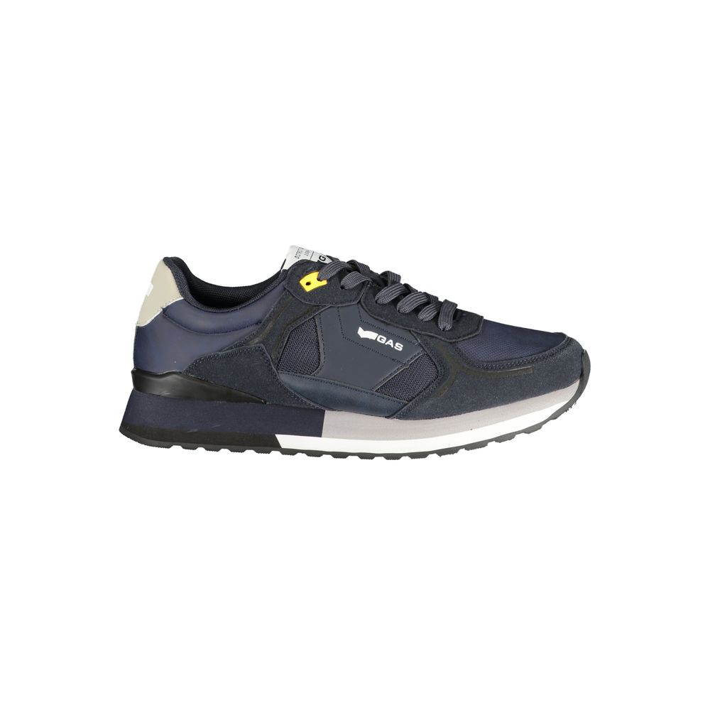 Gas Blue Polyester Men Sneaker
