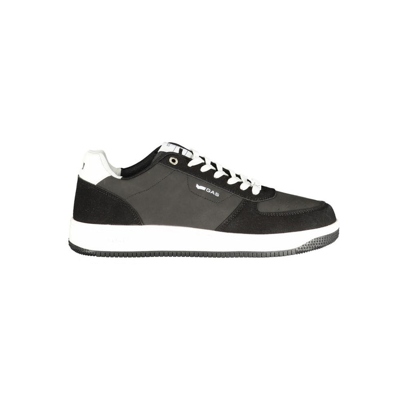 Gas Black Polyurethane Men Sneaker