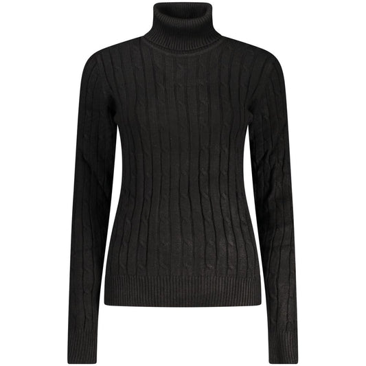 Norway 1963 Black Viscose Women's Turtleneck Sweater - ClickThatClicks 