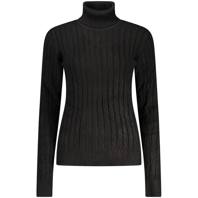 Norway 1963 Black Viscose Women's Turtleneck Sweater