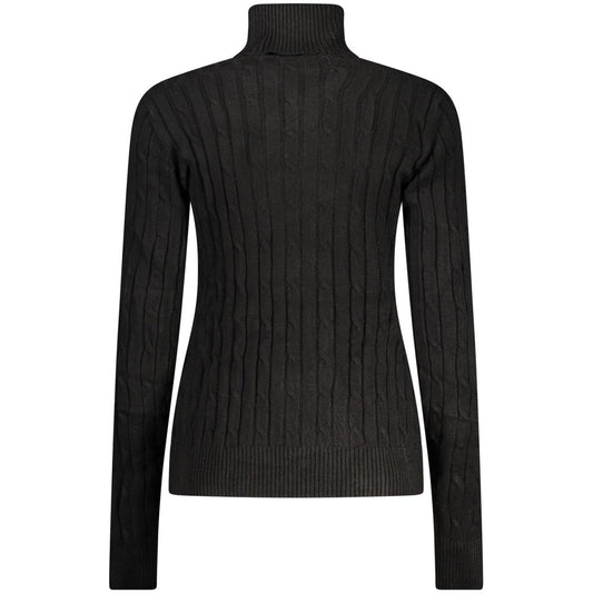 Norway 1963 Black Viscose Women's Turtleneck Sweater - ClickThatClicks 