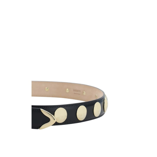 Khaite Black Calf Leather Bos Taurus Regular Belt - ClickThatClicks 