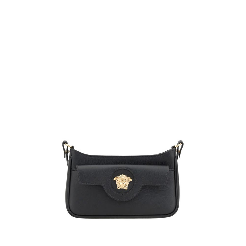 Versace Black Calf Leather Bos Taurus Shoulder Bag
