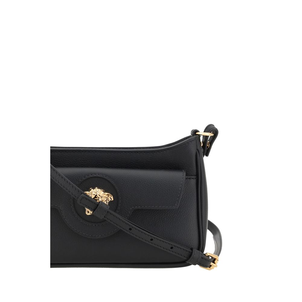 Versace Black Calf Leather Bos Taurus Shoulder Bag - ClickThatClicks 