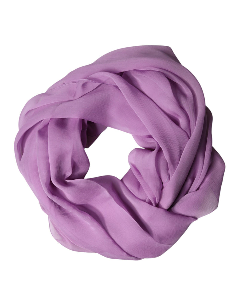 Dolce & Gabbana Purple Stole Silk Neck Wrap Shawl Men Scarf