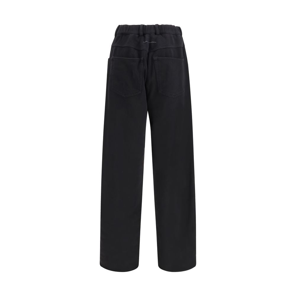 MM6 Black Cotton Athletic Pants - ClickThatClicks 