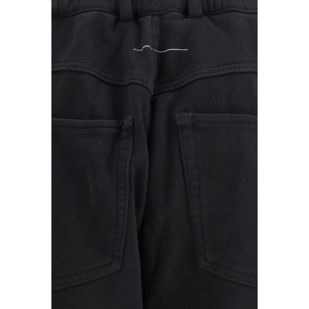 MM6 Black Cotton Athletic Pants - ClickThatClicks 