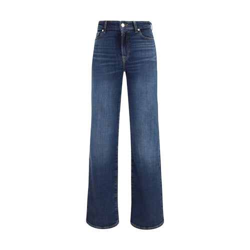 7FOR Blue Cotton Bootcut Jeans - ClickThatClicks 