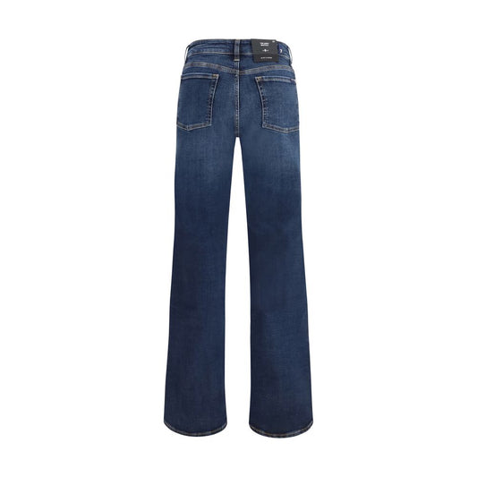 7FOR Blue Cotton Bootcut Jeans - ClickThatClicks 