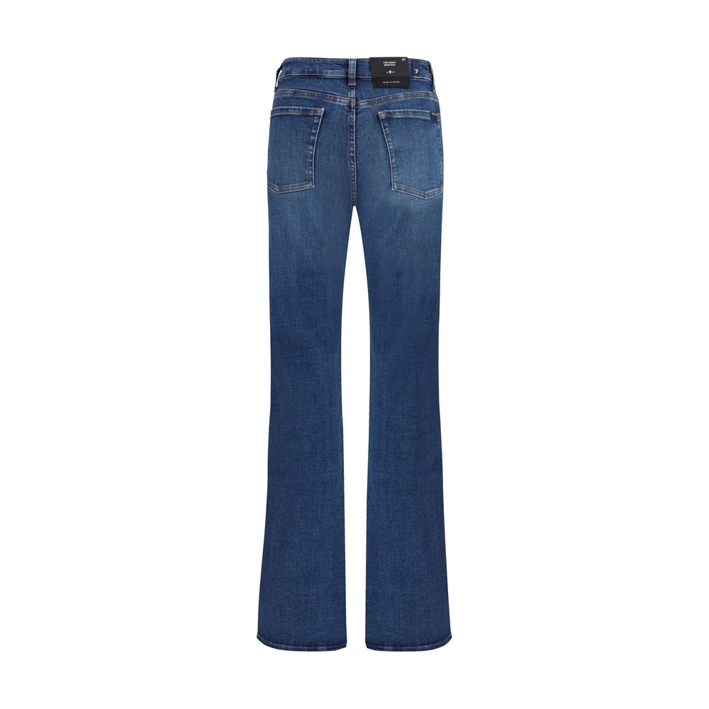 7FOR Blue Cotton Bootcut Jeans - ClickThatClicks 