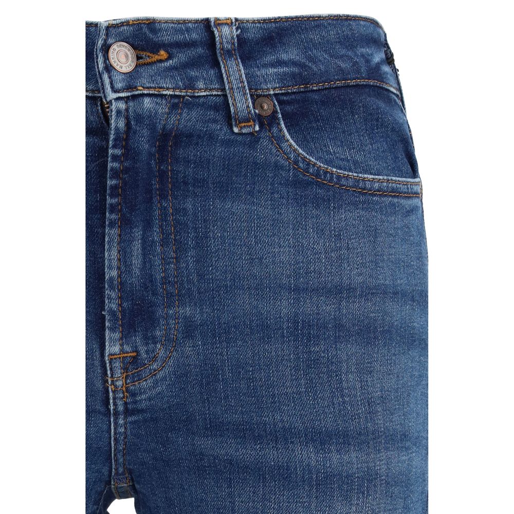 7FOR Blue Cotton Bootcut Jeans - ClickThatClicks 