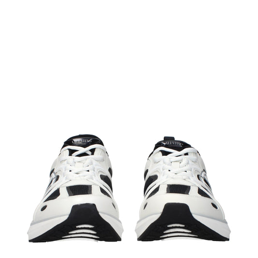 Valentino Garavani White Fabric Athletic Sneakers - ClickThatClicks 