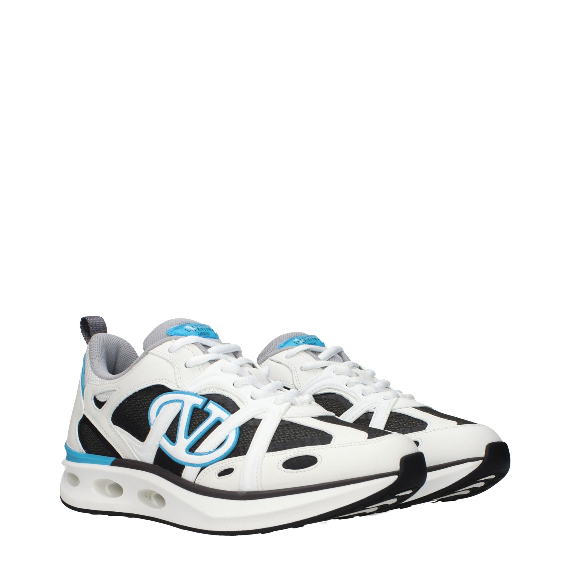 Valentino Garavani White Fabric Athletic Sneakers - ClickThatClicks 