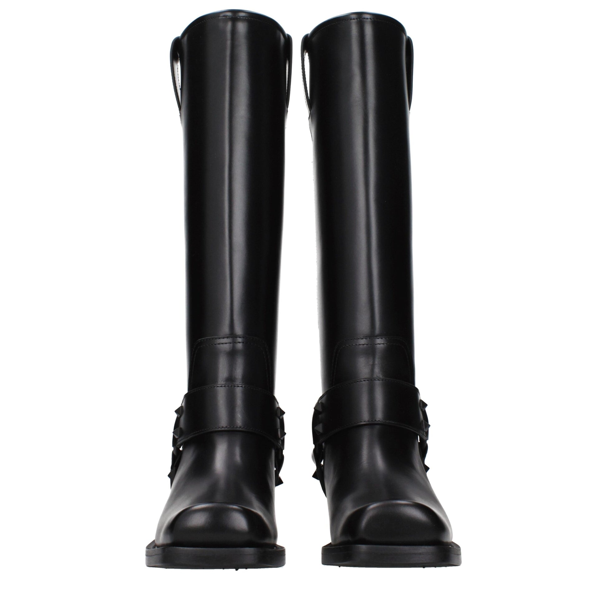 Valentino Garavani Black Leather Boots - ClickThatClicks 