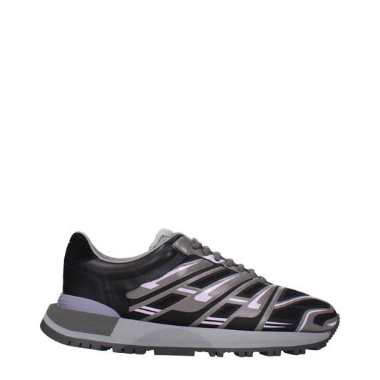 Maison Margiela Black Fabric Athletic Sneakers - ClickThatClicks 