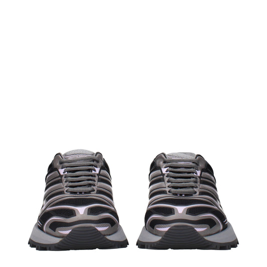 Maison Margiela Black Fabric Athletic Sneakers - ClickThatClicks 