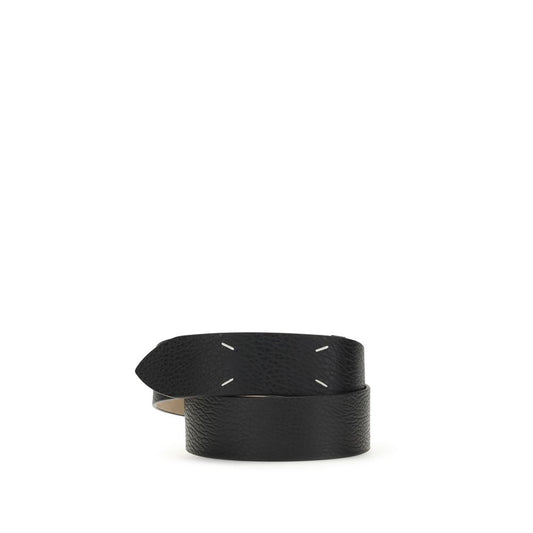 Margiela Black Calf Leather Bos Taurus Regular Belt - ClickThatClicks 