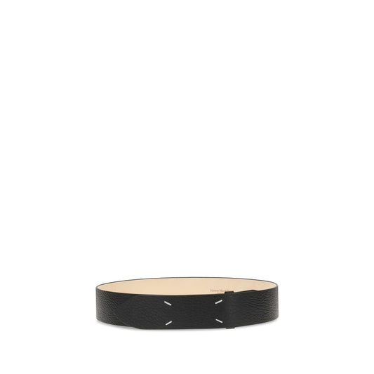 Margiela Black Calf Leather Bos Taurus Regular Belt - ClickThatClicks 