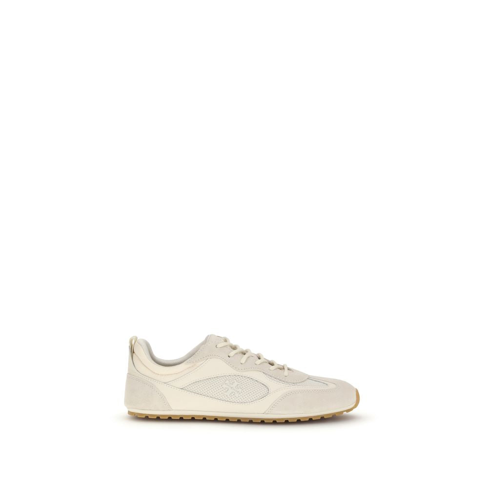 Tory Burch Beige Calf Leather Bos Taurus Low Top Sneakers - ClickThatClicks 