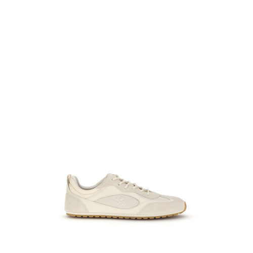 Tory Burch Beige Calf Leather Bos Taurus Low Top Sneakers - ClickThatClicks 