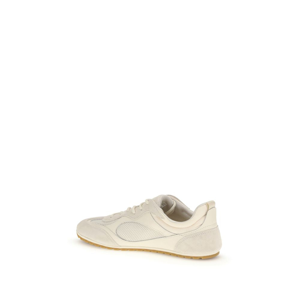 Tory Burch Beige Calf Leather Bos Taurus Low Top Sneakers - ClickThatClicks 
