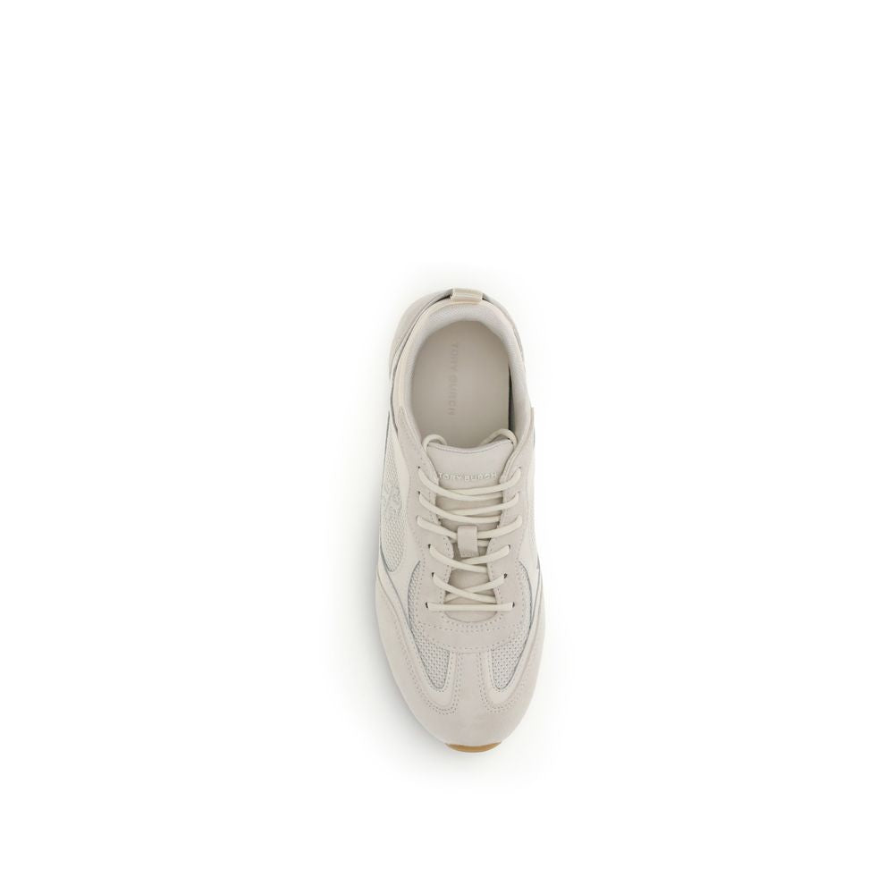Tory Burch Beige Calf Leather Bos Taurus Low Top Sneakers - ClickThatClicks 