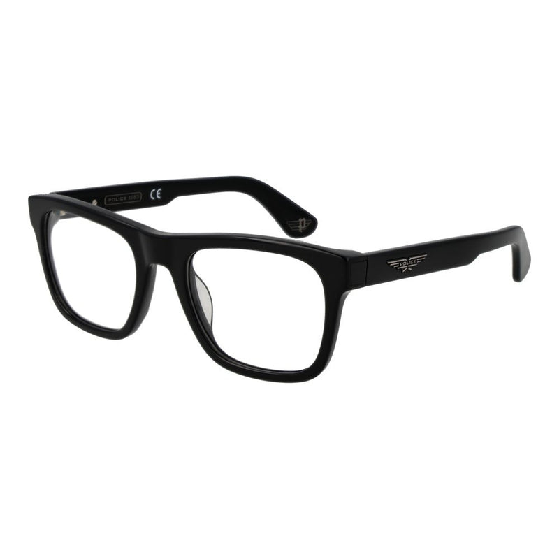 Police Black Cellulose Acetate Glasses (Frames)