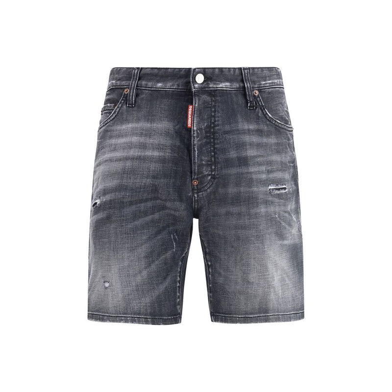 Dsquared² Black Cotton Bermuda Shorts