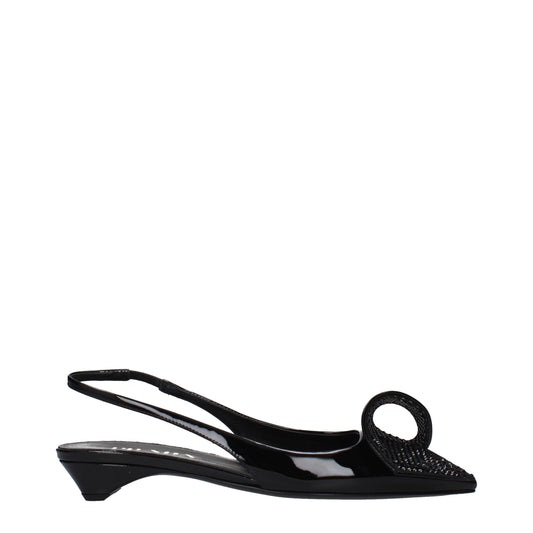 Prada Black Leather Flat Sandals - ClickThatClicks 