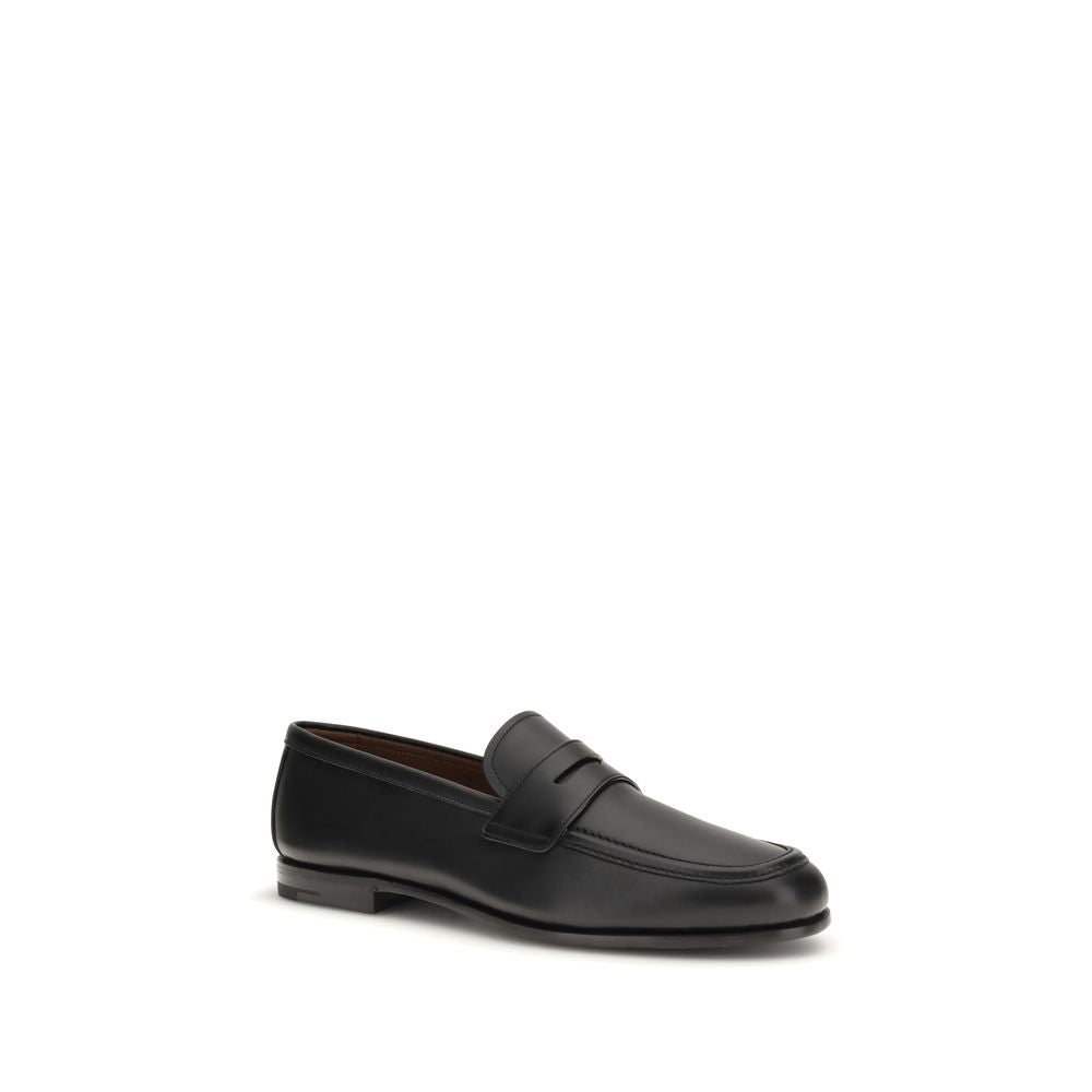 Church's Black Calf Leather Bos Taurus Slip-On Loafers - ClickThatClicks 