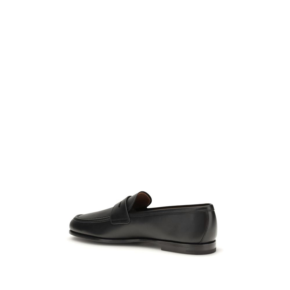 Church's Black Calf Leather Bos Taurus Slip-On Loafers - ClickThatClicks 