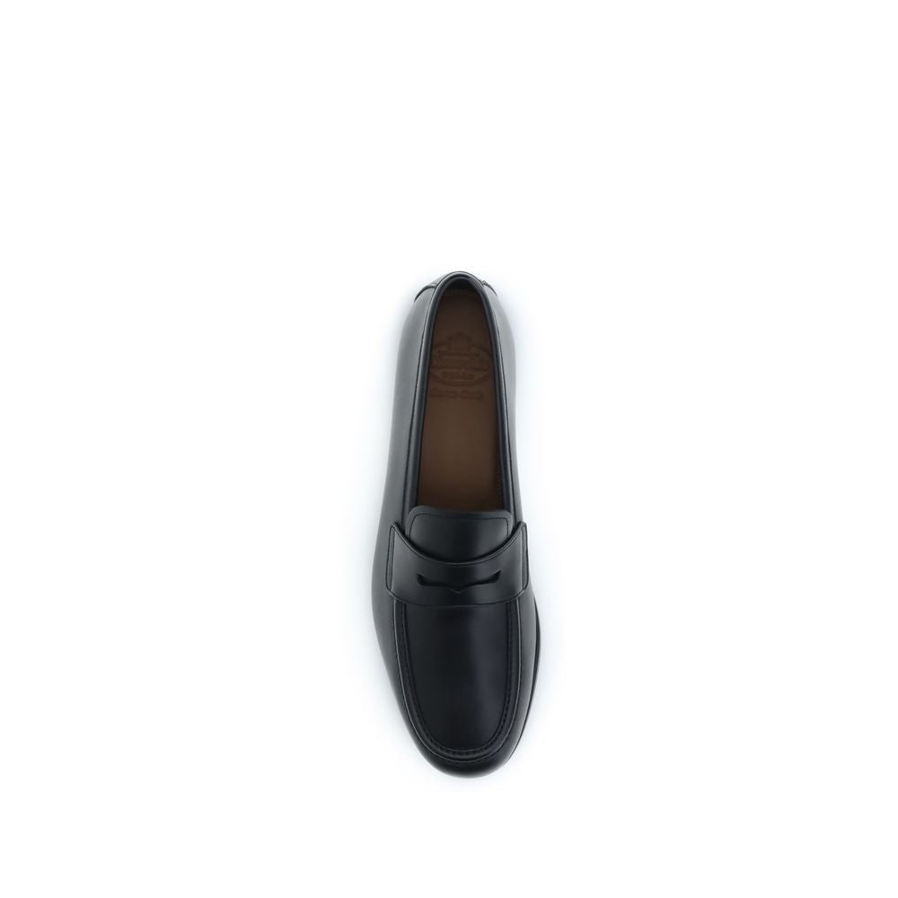 Church's Black Calf Leather Bos Taurus Slip-On Loafers - ClickThatClicks 