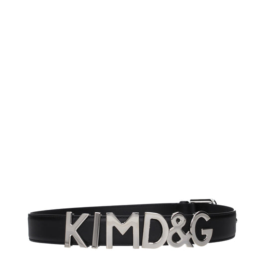 Dolce & Gabbana Black Leather Regular Belt - ClickThatClicks 