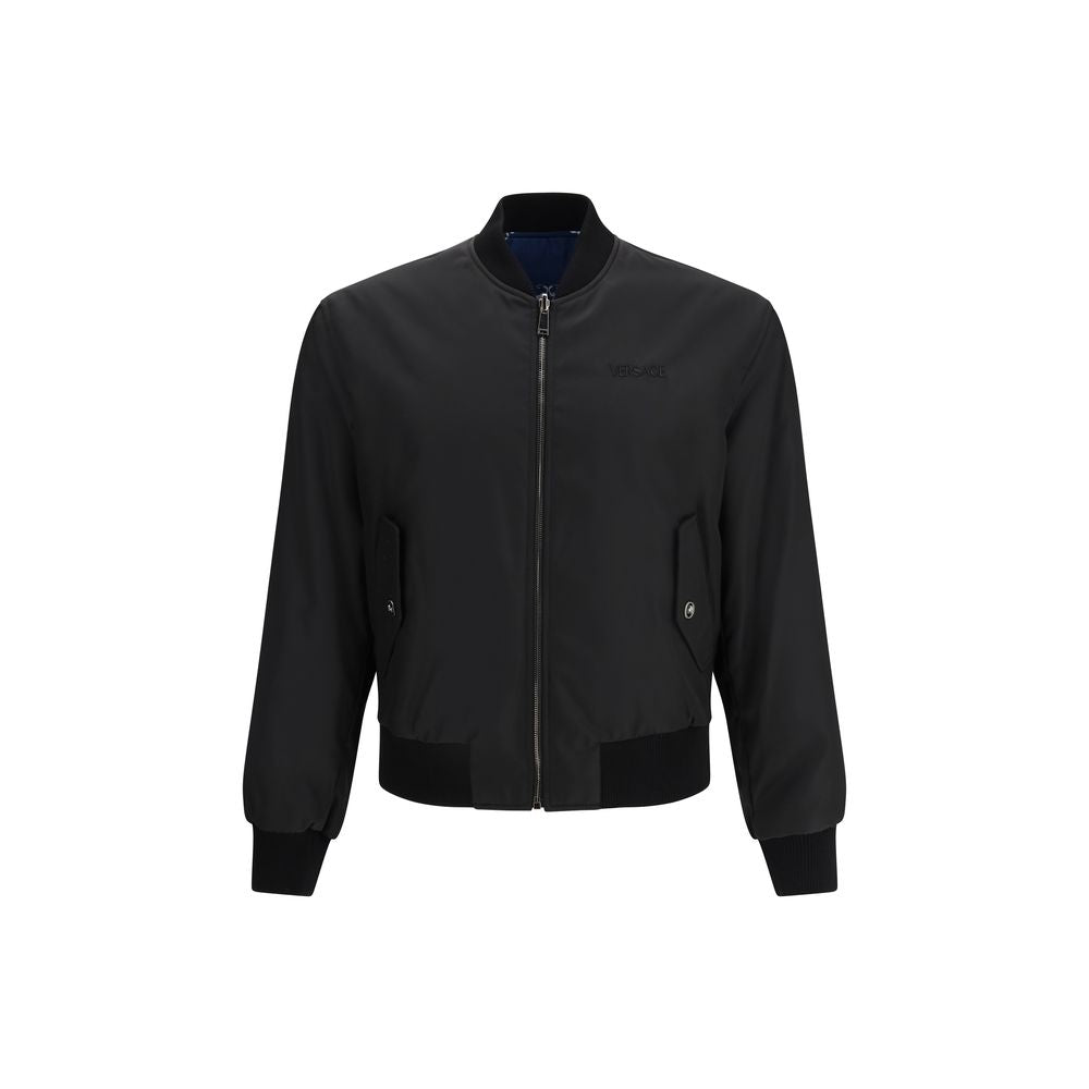 Versace Black Polyamide Bomber - ClickThatClicks 