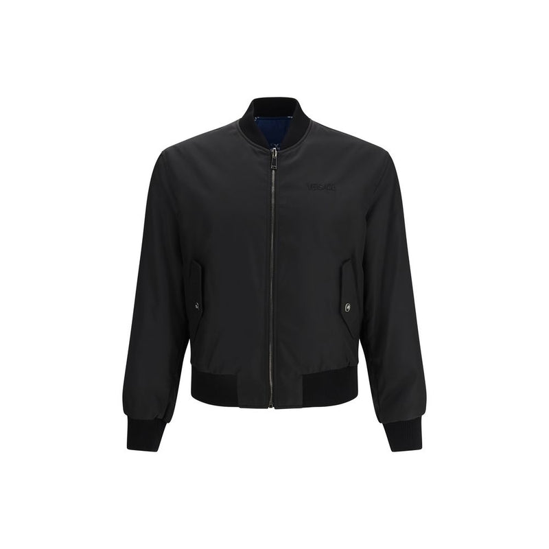 Versace Black Polyamide Bomber - ClickThatClicks 