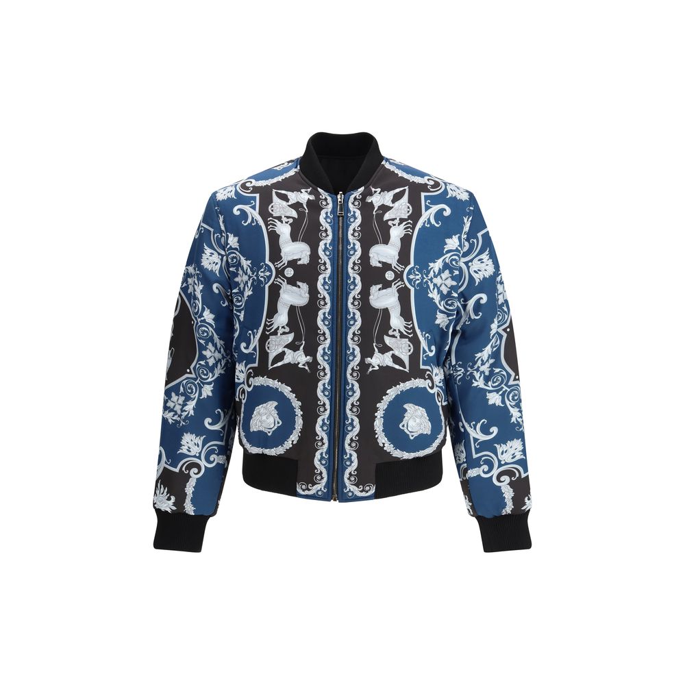 Versace Black Polyamide Bomber - ClickThatClicks 