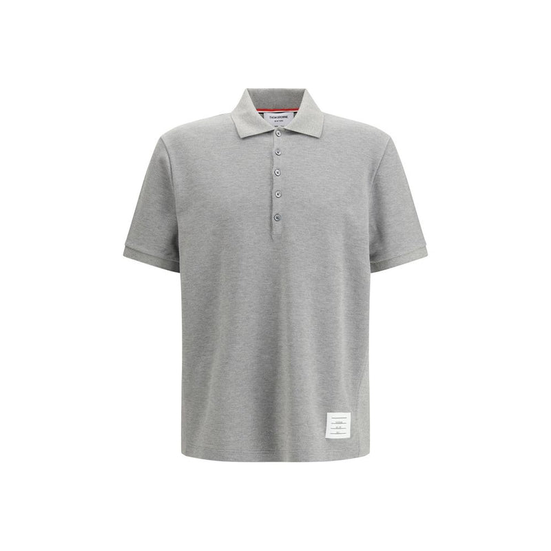 Thom Browne Gray Cotton Polo Shirt