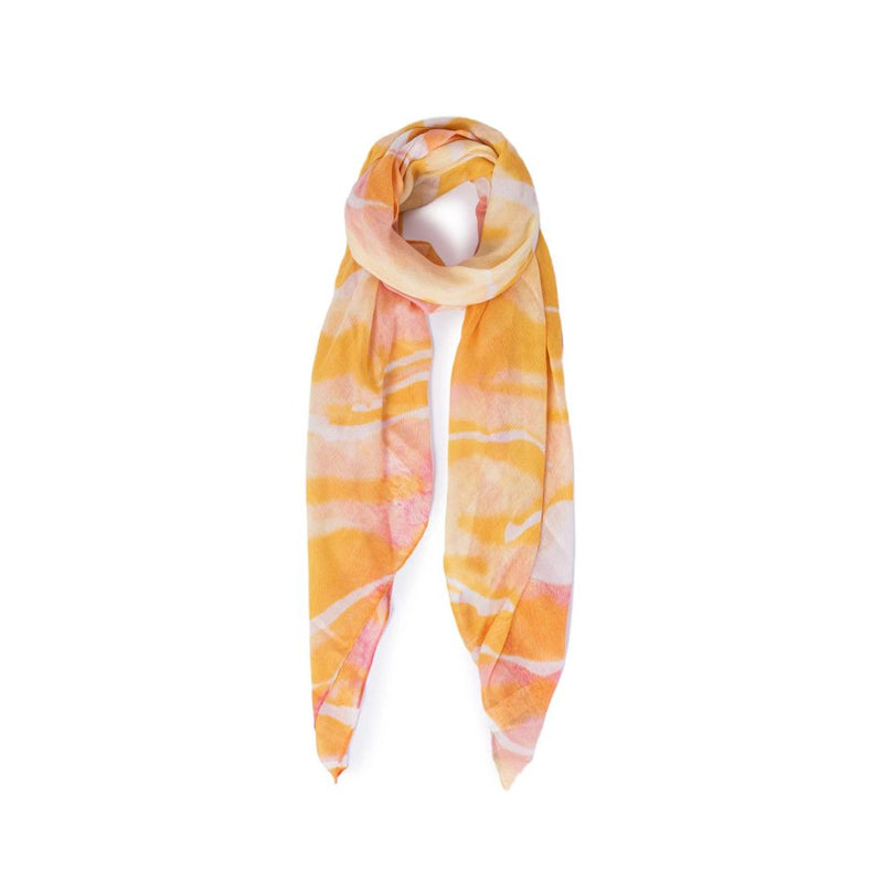 Pieces Orange Polyester Scarf