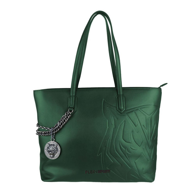 Plein Sport Green Leather Shoulder Bag