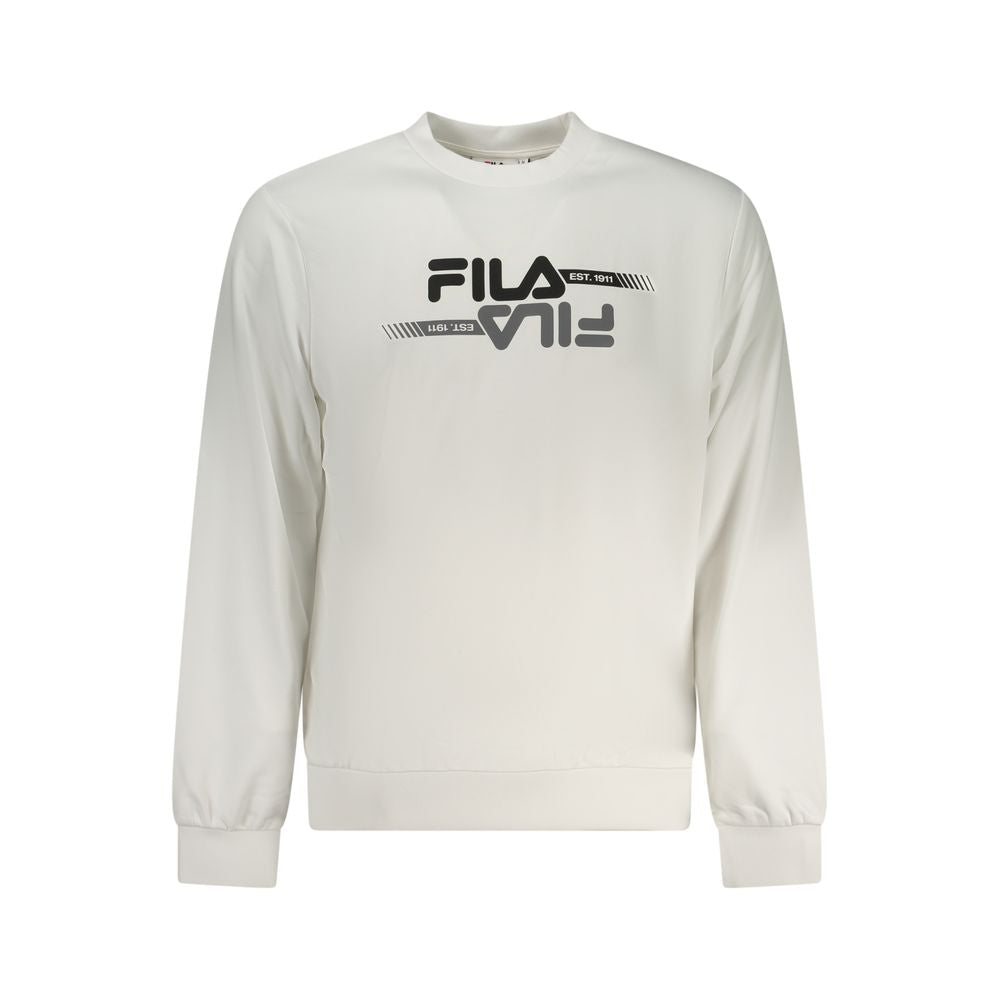 Fila White Polyester Men Sweatshirt - ClickThatClicks 