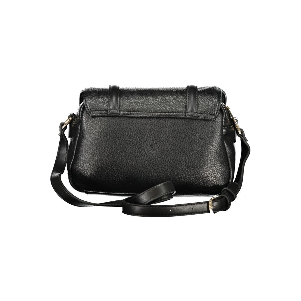 Mario Valentino Black Polyurethane Women Shoulder Bag - ClickThatClicks 
