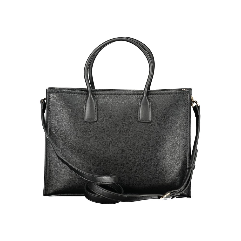 Mario Valentino Black Polyurethane Women Handbag - ClickThatClicks 
