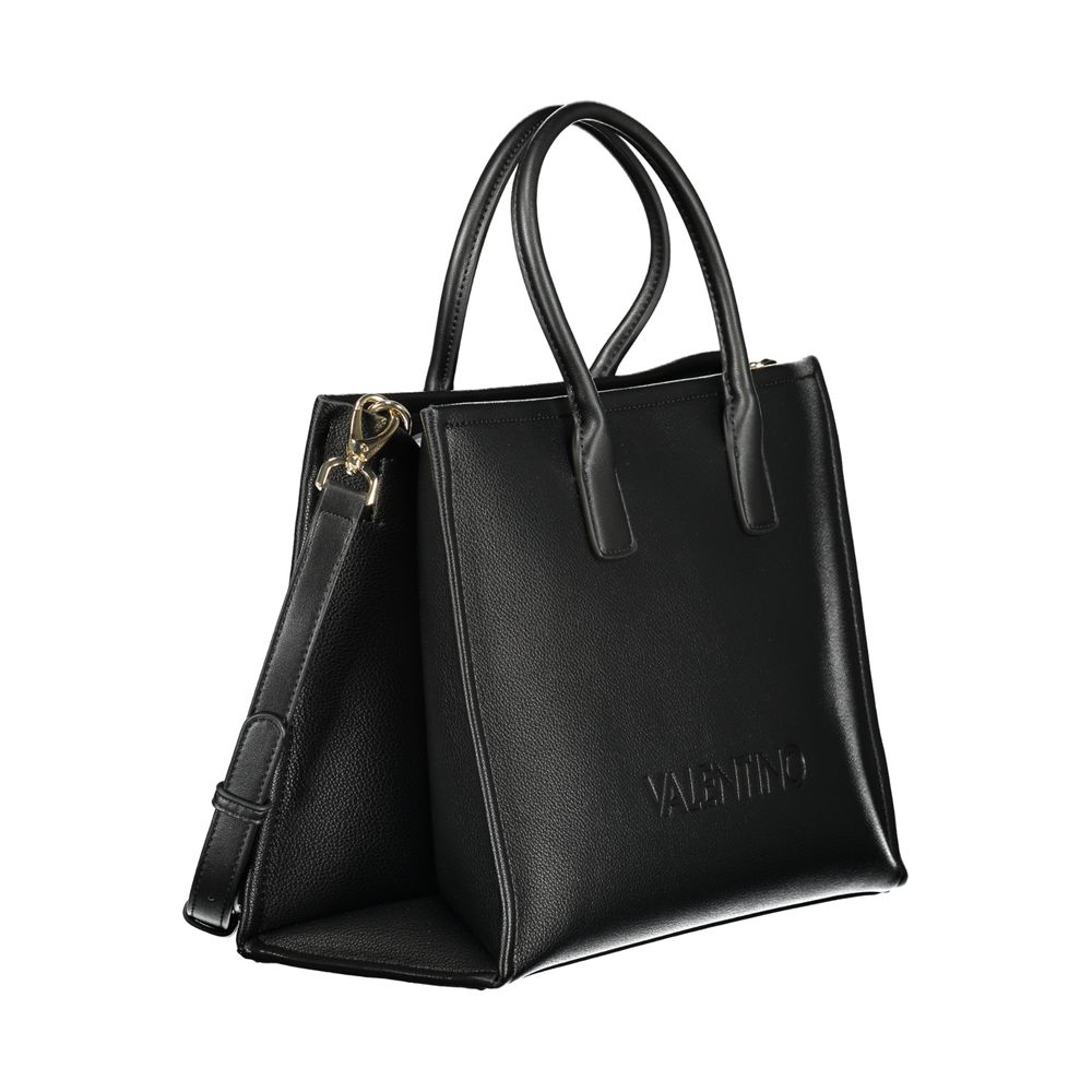 Mario Valentino Black Polyurethane Women Handbag - ClickThatClicks 